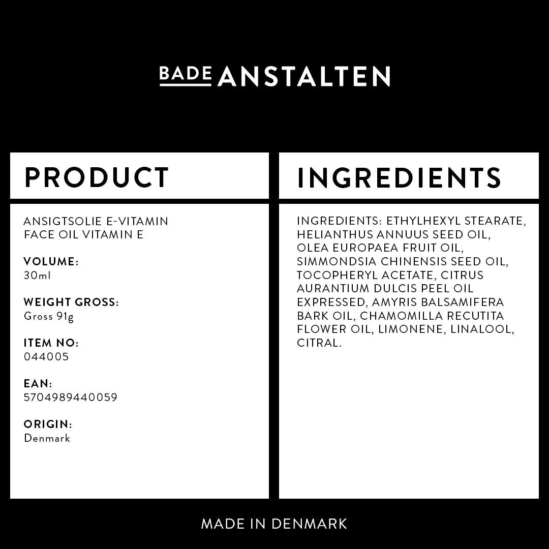 Ansigtsolie E-Vitamin