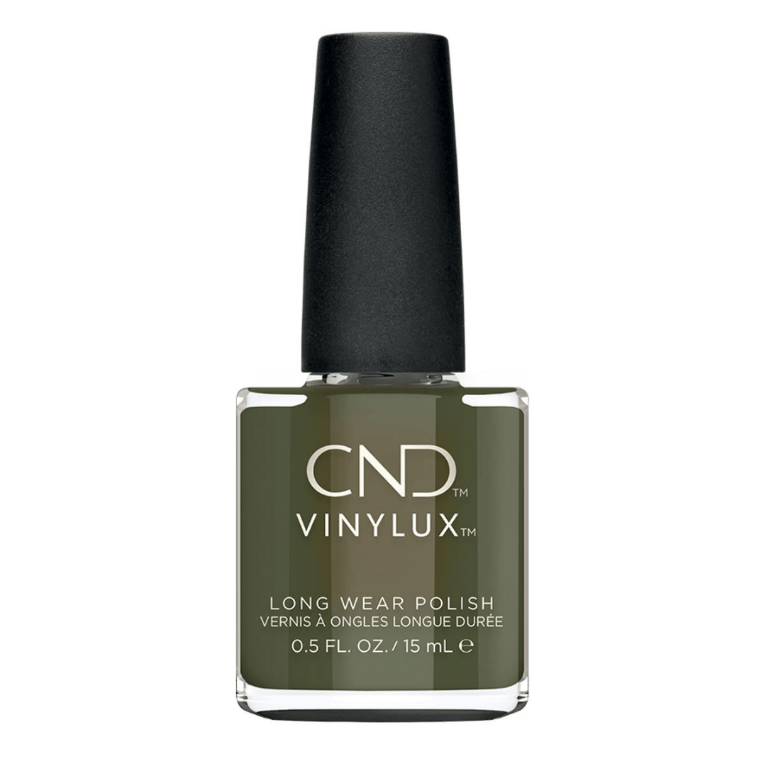CND Vinylux Cap & Gown #327 – Varm mosgrøn neglelak på flaske