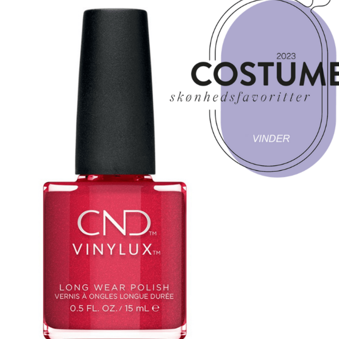 CND Vinylux Kiss Of Fire #288 – Blodrød shimmer neglelak på flaske