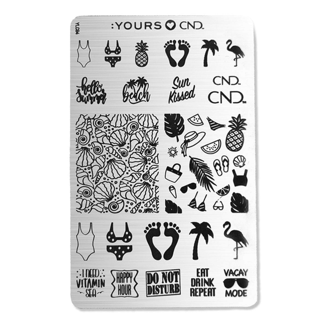 CND Nail art stamping plate med dekorative mønstre