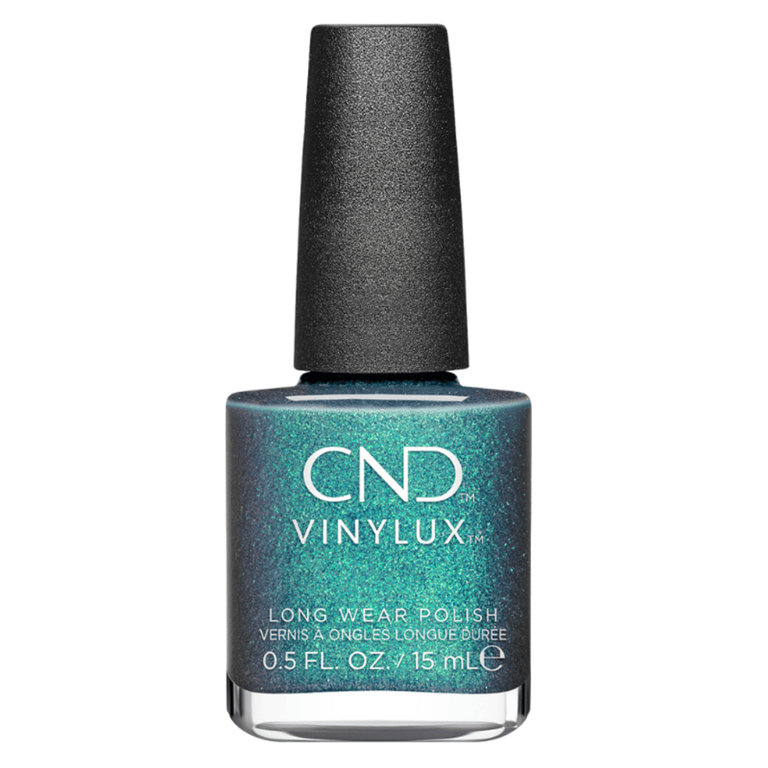 CND Vinylux Teal-Tricity #478 – Turkis shimmer neglelak på flaske