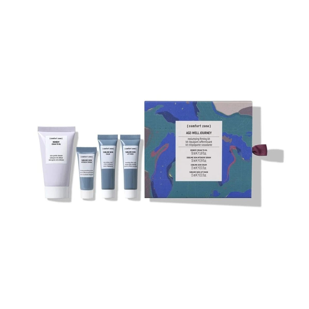 Comfort Zone Sublime Skin Age-Well Journey Kit med fire hudplejeprodukter