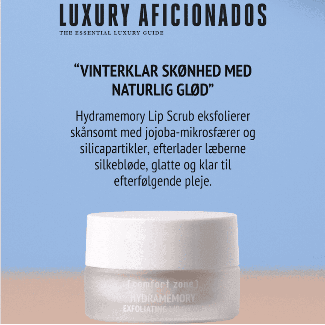 Comfort Zone Hydramemory Lip Scrub – skånsom eksfoliering til bløde læber.
