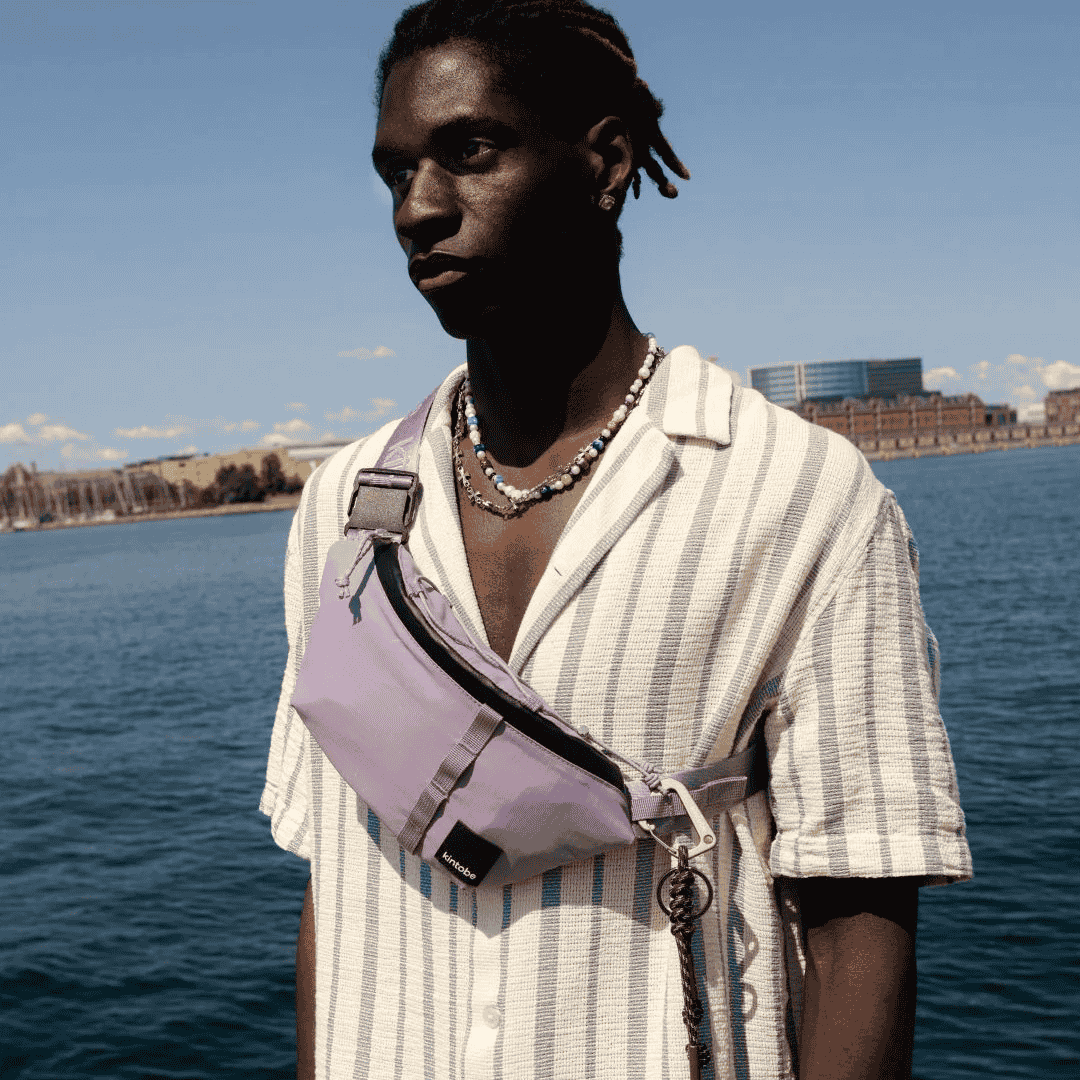 Blaze Concrete Lilac taske med justerbar skulderrem