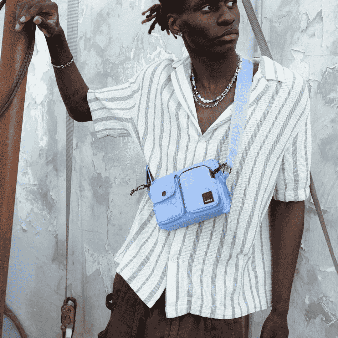 Kintobe Mini Miles Skyline Blue taske set forfra