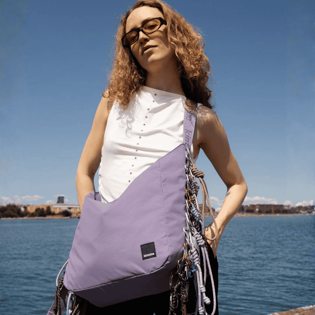 Toby Concrete Lilac totebag i støvet lilla nuance
