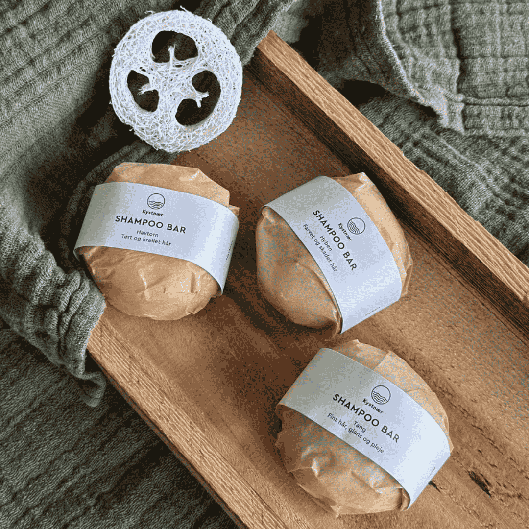 Shampookassen med Havtorn, Hyben og Tang shampoo fra Kystnær