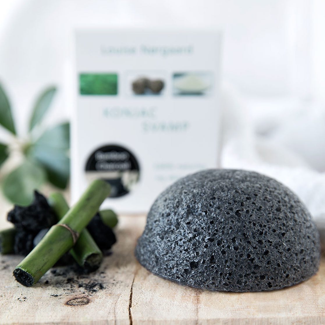 Organic Konjac Svamp - Bamboo Charcoal - Akne og uren hud - Bodylux