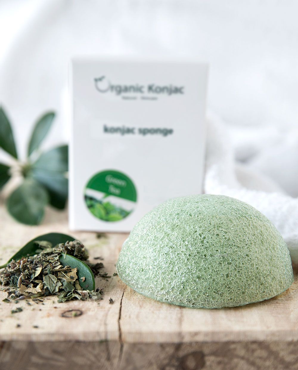 Organic Konjac Svamp - Green Tea - Antiage - Bodylux