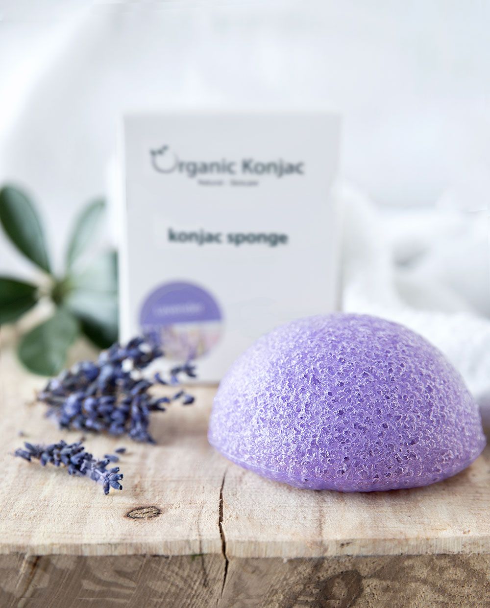 Organic Konjac Svamp - Lavender - Sart, rød og stresset hud - Bodylux