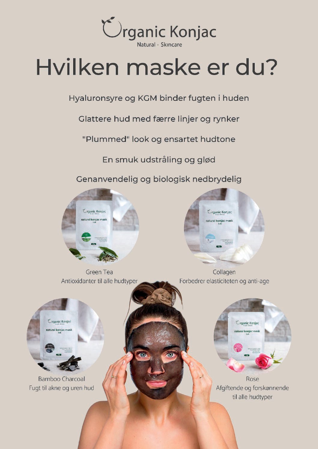 Organic Konjac Maske - Collagen - Bodylux