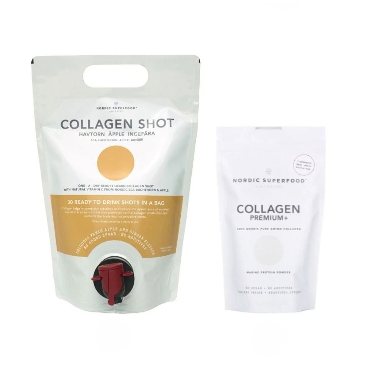 Nordic Superfood Collagen Duo Pack med kollagenpulver og kollagendrik