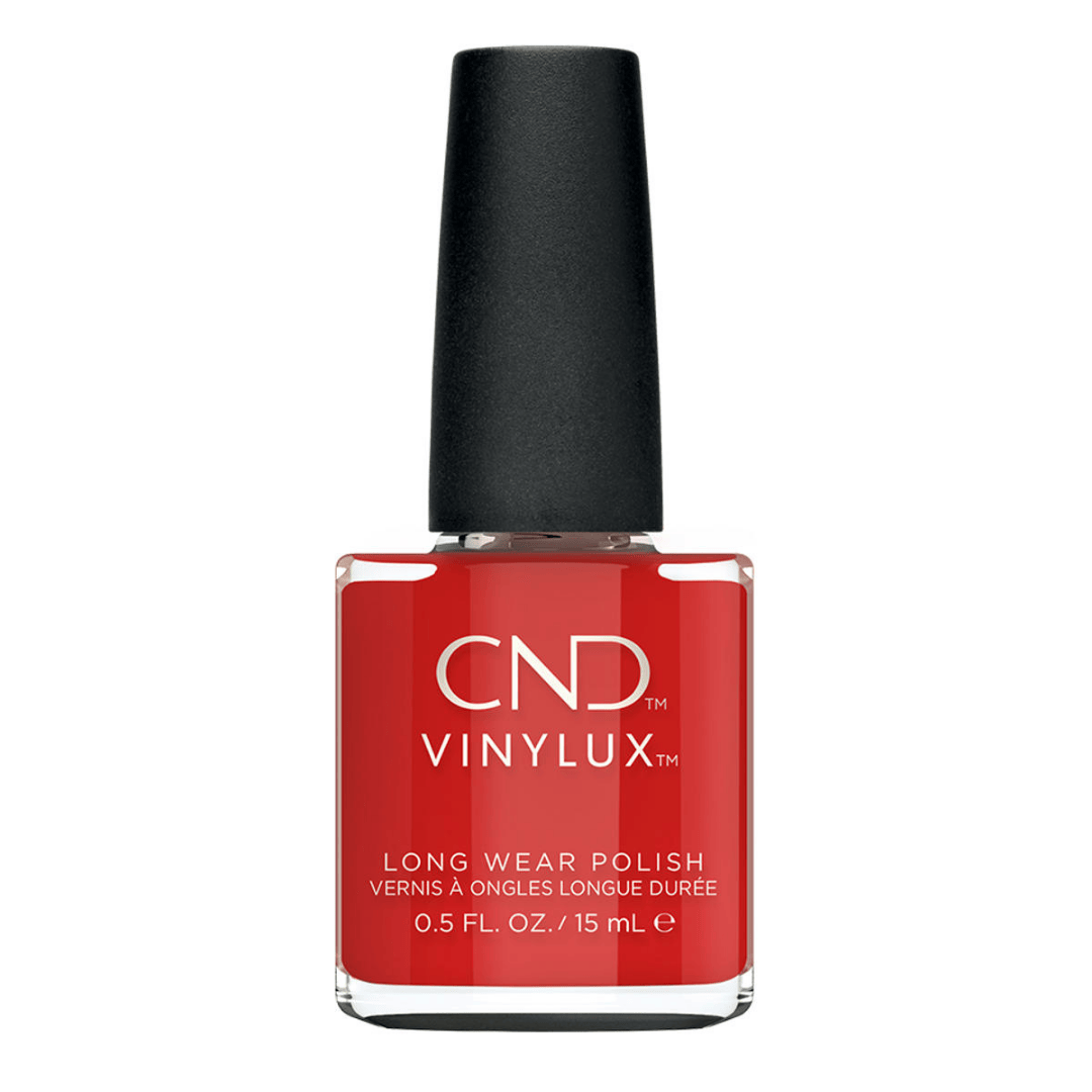 CND Vinylux Devil Red #364 – Klassisk rød neglelak på flaske