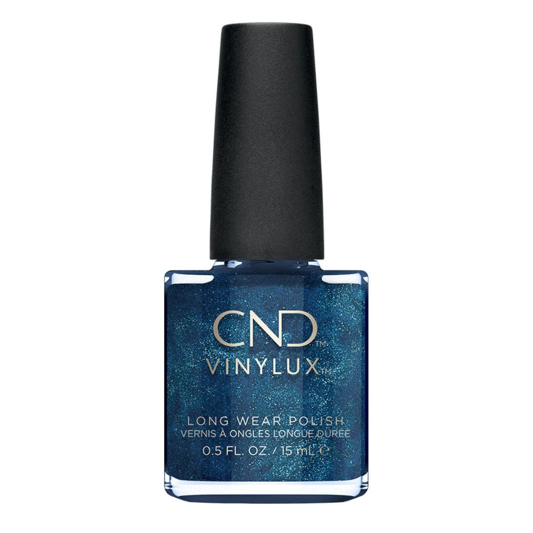 CND Vinylux Peacock Plume – Mørkeblå shimmer neglelak