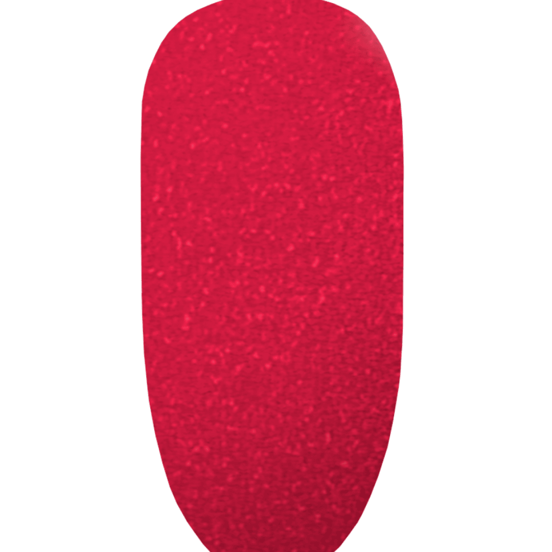 CND Vinylux Kiss Of Fire #288 – Blodrød shimmer neglelak på negle