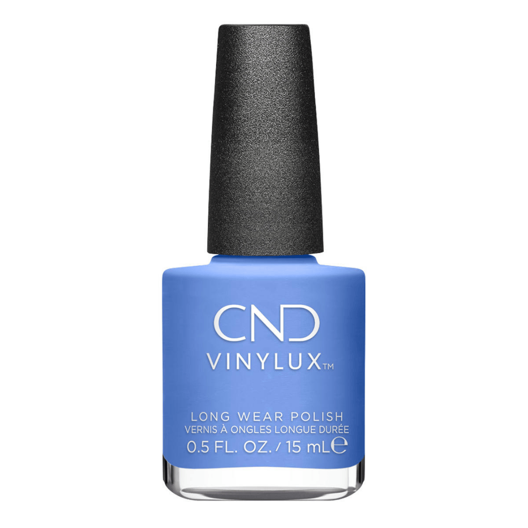 CND Vinylux Motley Blue #444 – Kølig blå neglelak på flaske