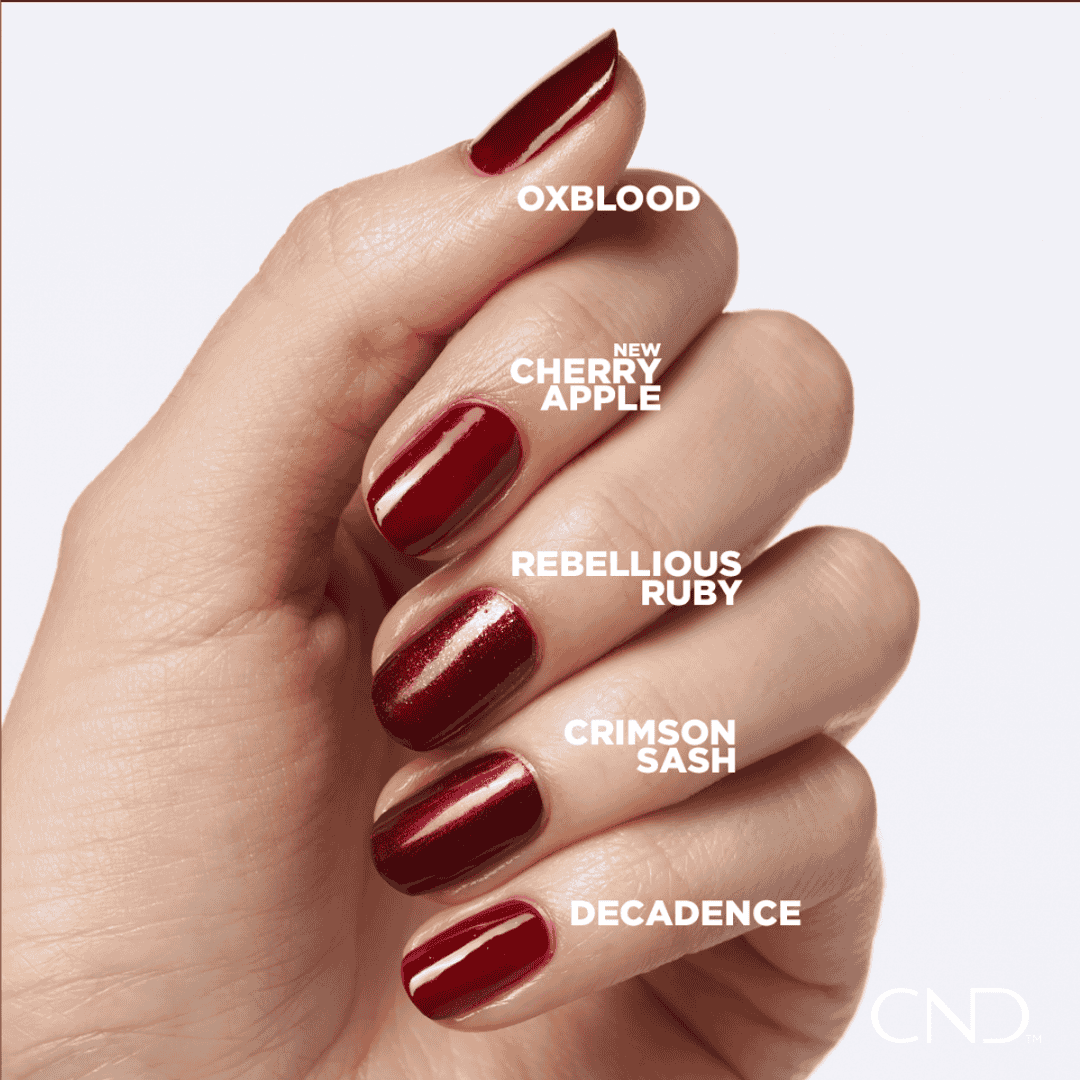CND Vinylux Oxblood #222 – Mørk blodrød neglelak produktfoto