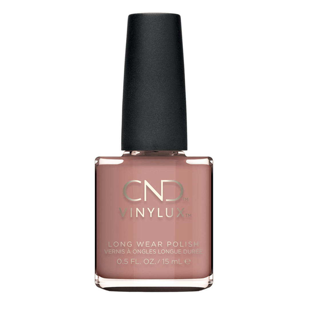 CND Vinylux Satin Pajamas #265 – Mørk nude neglelak på flaske