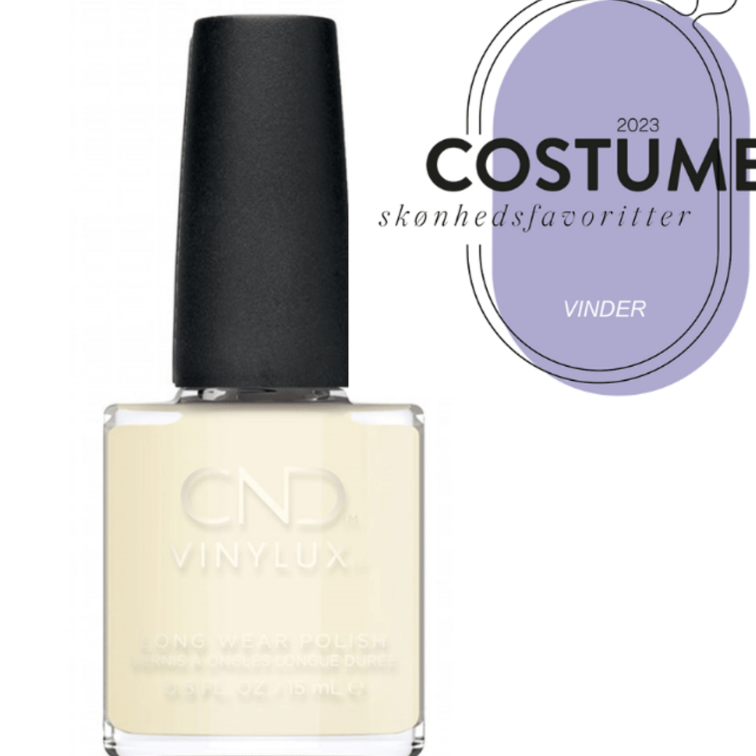 CND Vinylux White Button Down #392 – Elfenbensfarvet neglelak på flaske
