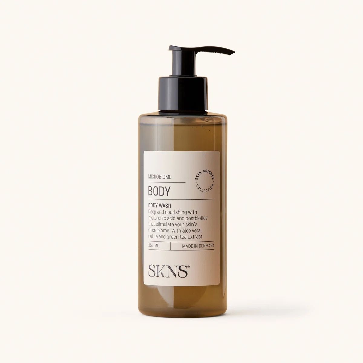 SKNS Body Wash plejende kropsrens med postbiotika og hyaluronsyre