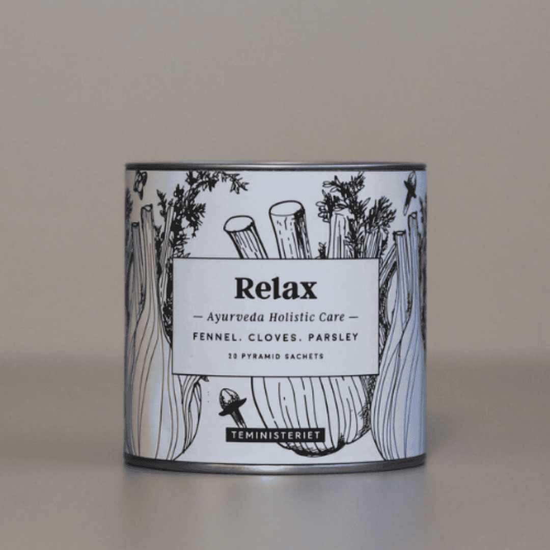 Ayurveda Te Relax – økologisk pyramide-te i bøtte